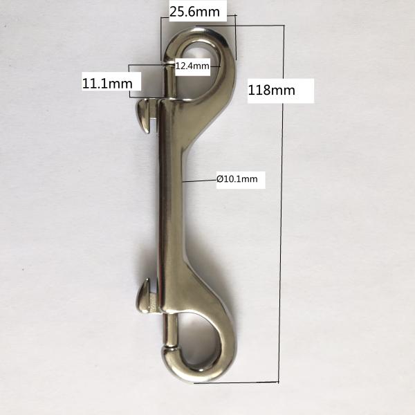 Heavy Duty Stainless Steel Double Ended Bolt Snap Hook for Yoga Pilates