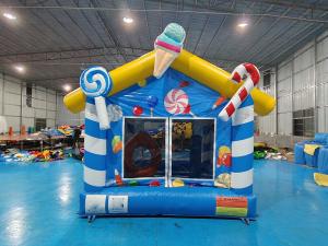 Wholesale Commercial Grade Outdoor Indoor Inflatable Bounce House Blue Candy House Inflatable Jumping Castle For Kids from china suppliers