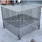 Shopping mall portable metal cage trolley simple modern design with wheel cage