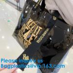 Vinyl PVC Shopping Bag, Shoulder Tote Bag Clear Waterproof Beach Handbag Custom