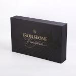 Tailered Rigid Black Paper With Texture 6 Bottle Wine Packaging Box With