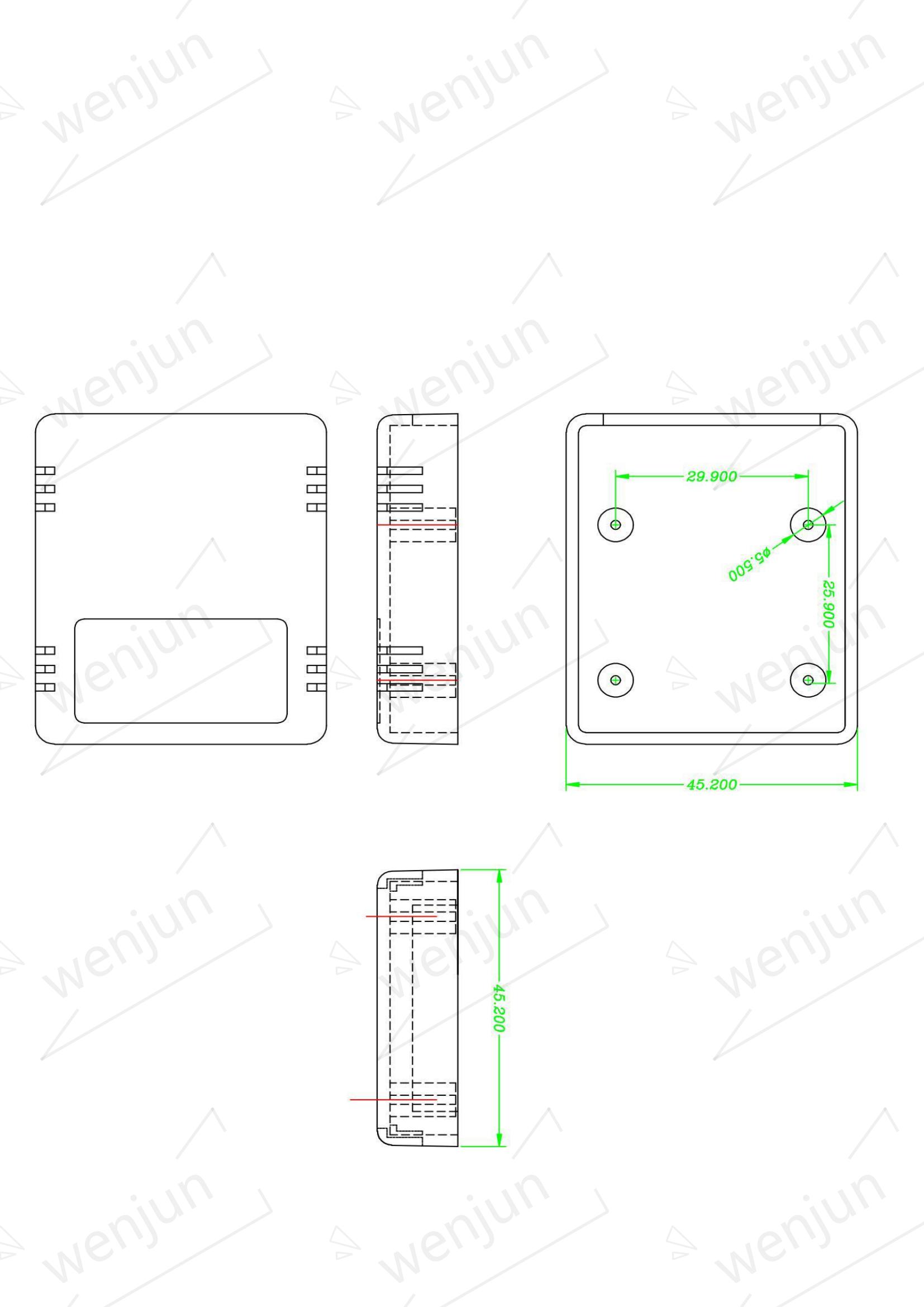 OEM OBD Male Connector OBD Housing For Auto OBD Device