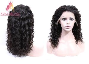 Wholesale 360 Lace Frontal Wig Human Hair , Virgin Indian Hair Italian Curly For Women Swiss Lace from china suppliers
