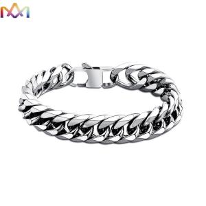 Wholesale Mens ID 64MM 67MM Engraved Wide Curb Chain Bracelet from china suppliers