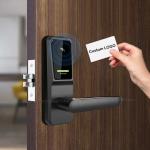 Aluminum Alloy 4 Batteries Intelligent Hotel Door Lock Management Software