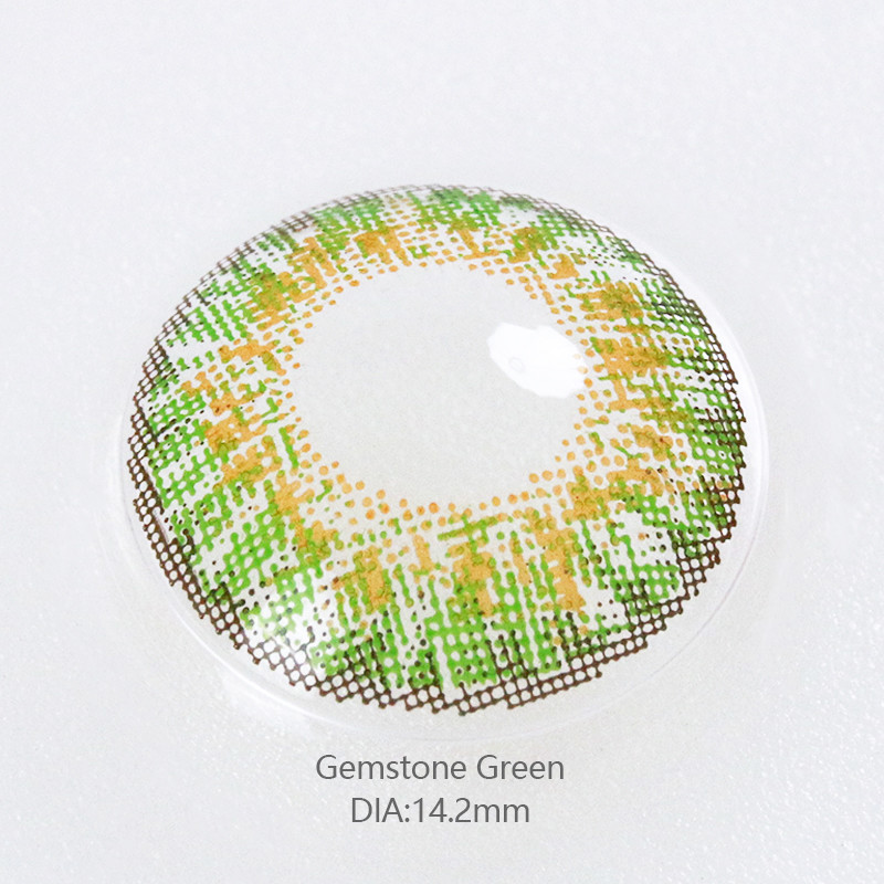 OEM Tinted Hazel Green Contacts Tri Color Lenses For Big Eyes