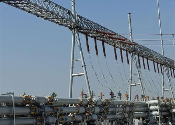 ASTM A36 Hot dip Galvanized Substation Steel Tubular Structures, Beam and Gantry