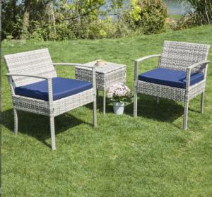 Wholesale Patio Outdoor Dining Table Rattan Table Tempered Glass Tabletop Porch Conversation from china suppliers