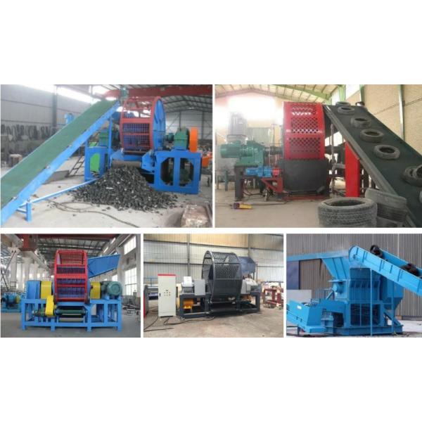 Double Shaft Shredder for Full Automatic Waste Rubber Tire Recycling Machinery