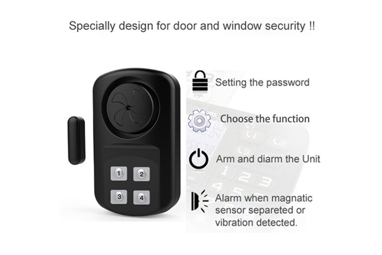 IP67 House Security Alarm Swimming Pool Door Alarms 20m Remote wireless home security guard bargular alarm system