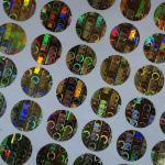 Custom Hot Stamping Label Sticker Foil PVC Hologram Security