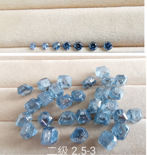 Light Blue color HPHT rough diamond, Dark blue color rough diamond stone, uncut lab grown blue diamond Boron doped hpht diamond 0.1-5ct