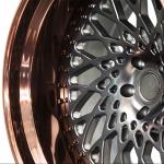Customized wheel brushed bronze polished forged wheels 3 piece deep dish rims