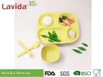 Eco - Friendly Waterproof Bamboo Childrens Dinner Set Reusable Food Safe Square