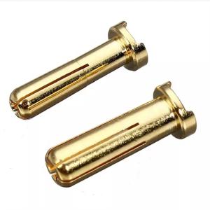 China Practical Male Bullet Banana Plug Connectors Gold Plated For RC Battery on sale
