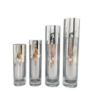 Wholesale High End Cosmetic Pump Bottle Skincare Packaging 30ml Metallized from china suppliers