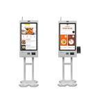 Fast Food Restaurants Self Service Machine , Cash Bill Print Ordering Payment