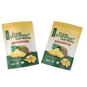 China Wholesale Biodegradable Recycle Kraft Paper Bag Food Grade Stand up Pouch for Dried Pineapple on sale