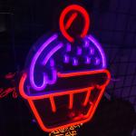 Ice Cream Dessert Silica Gel Cuttable Neon Signs Western Restaurant Sign 8×12mm