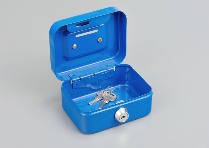 Small Portable Coin Saving Money Safe Box / Cash Money Box With Lock