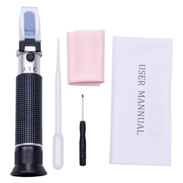 Handheld 0-100% Salinity Refractometer with 1.000-1.070SG Range for Aquarium and Seawater Testing