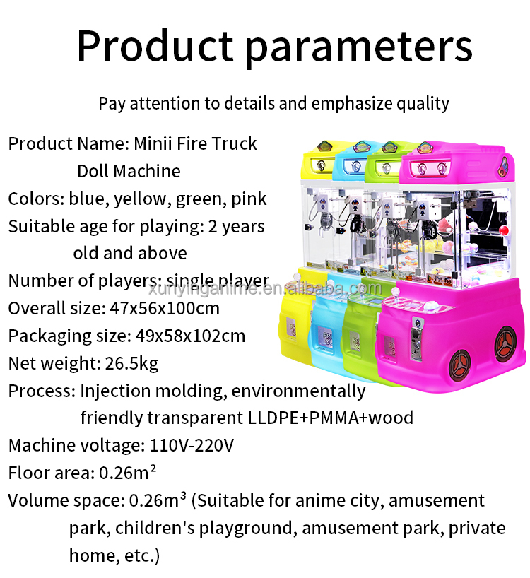Electronic Tabletop arcade Plush Toys Claw Candy Grabber Machine Simulator Mini
