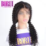 Lace Front Human Hair Deep Curly Long Wig 100% Virgin Brazilian For Wemen