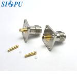 Female Flange Mount RF Coaxial TNC Connector for 2# Semi Rigid / Semi Flexible