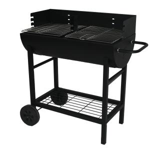 Wholesale BBQ Half Drum Barrel Steel Picnic Camping Garden Patio Smoker Charcoal Grill Package Size 88.5*49*25 CM from china suppliers