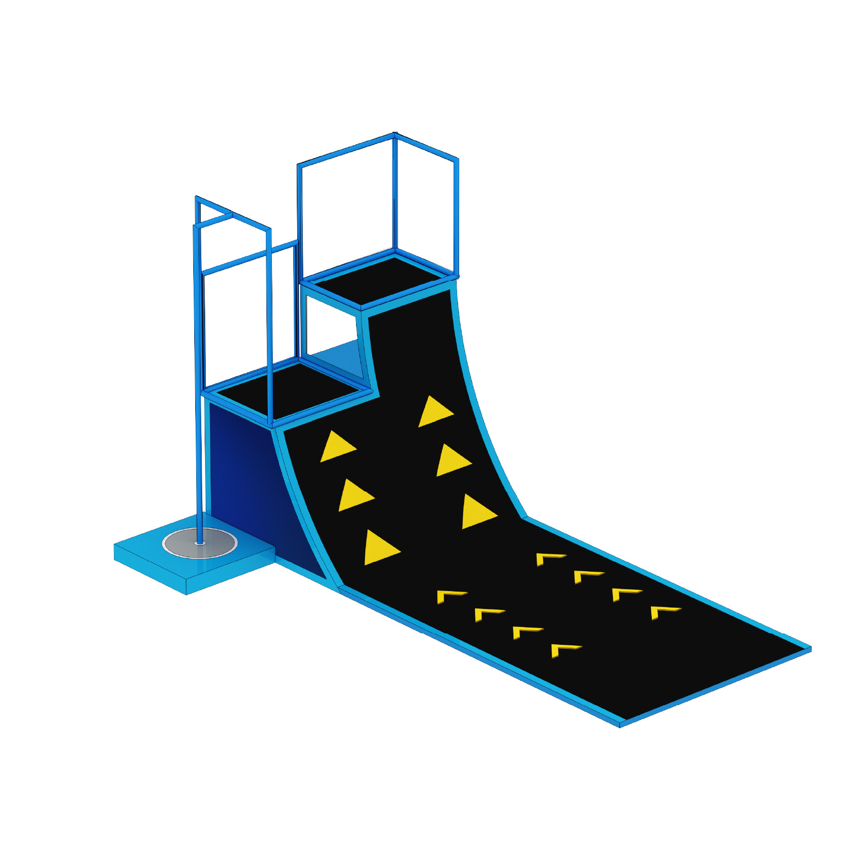 Multiple Color Playground Ninja Course , Obstacle Course Playground Equipment