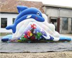 0.55mm PVC Tarpaulin Inflatable Bounce House Slide