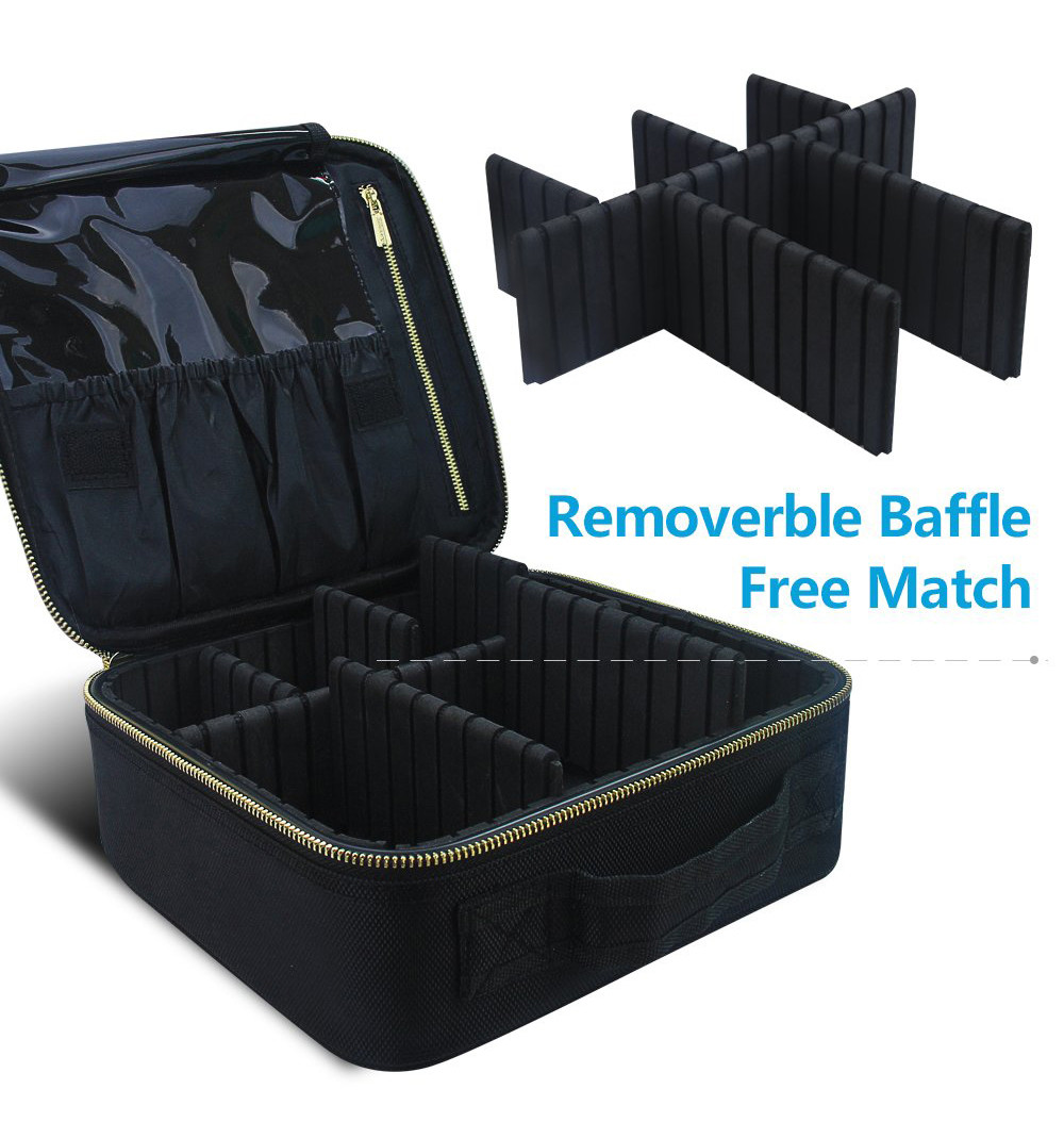 Dust Proof Nylon Makeup Bag Organizer With Compartments
