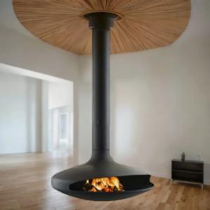 Wholesale burning stove forwood hotels hanging suspended ndoor fireplace steel contemporary burning contemporary from china suppliers