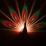 Novelty gifts product Peacock projection lamp, funny peacock wall lamp murals