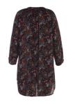 Flower Print Ladies V Neck Women'S Clothing Blouses With Round Hem Chiffon Woven