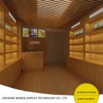 Bulk Dry Bakery Display Case , Wooden Display Cabinet Secure Big Capacity