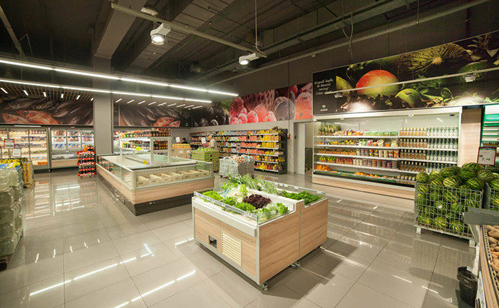 IP65 LED Batten Light cool design,white mix gray PC body,fast install supermarket