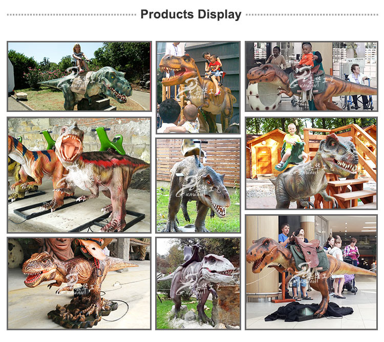 Attractive Animatronic Dinosaur Ride Coin / Remote Control / Battery Operated