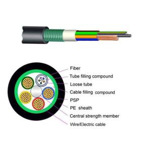 Wholesale Composite 12 Core Hybrid Fiber Optic Outdoor Optical Fiber Cable 0.36 DB And Power from china suppliers