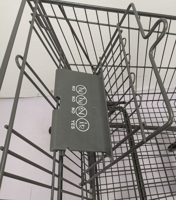 150L American Style Supermarket Shopping Trolley PU Wheel Grocery Trolly Cart