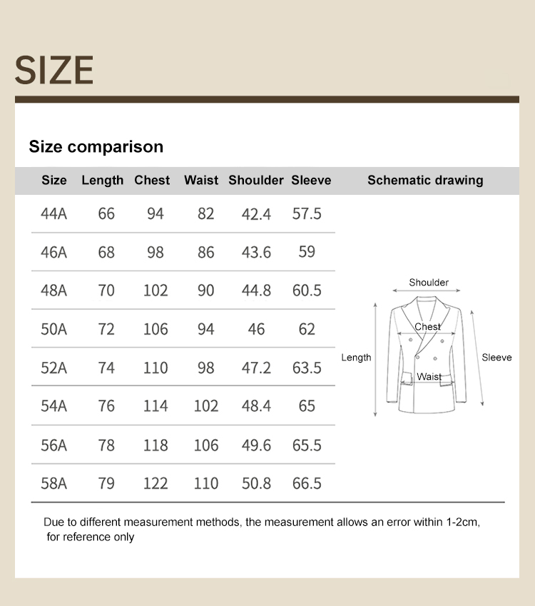 Men's Slim-Fitting Business Casual Suit Wool/Silk Top Jacket and Formal Two-Piece Set
