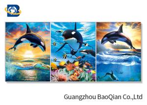 Wholesale 3D Wall Poster Lenticular Flip Animal Jumping Dolphins Photo / Picture Framed from china suppliers