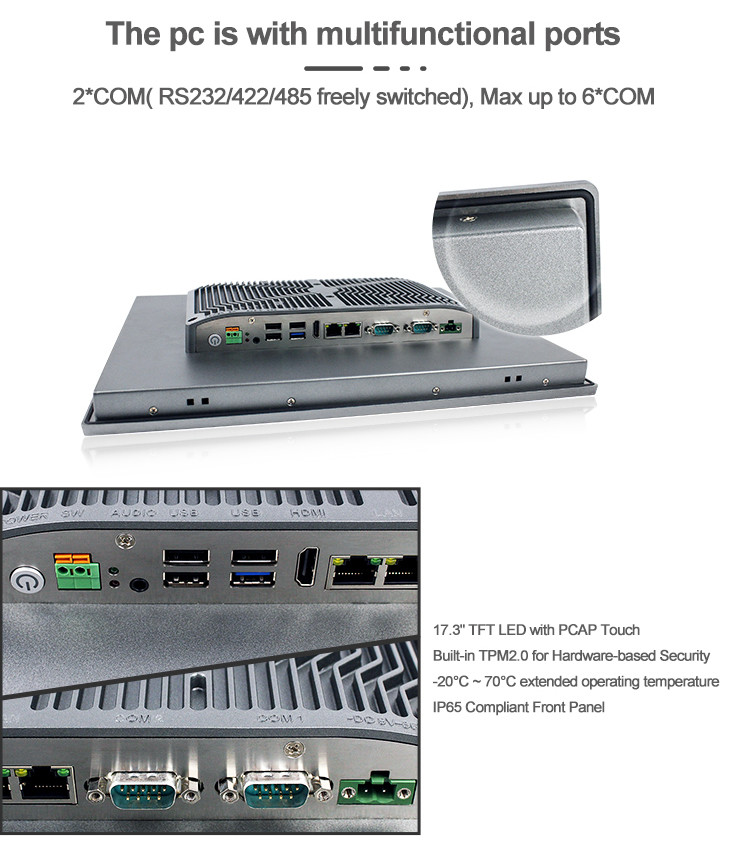 17.3" FHD Modular Rugged Embedded Computer For Factory Automation