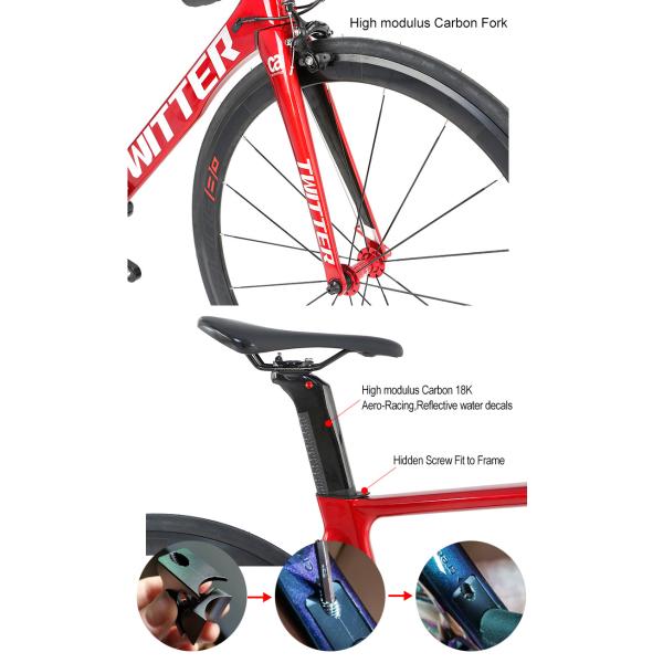 RETROSPEC 2 Speed Front Derailleur Road Bike Carbon Fiber Frame Racing Bicycle 700c for Men 22 Speed Gross Weight 14KG