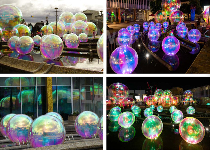 Hanging PVC Party Event Decorated Huge Inflatable Balls Inflatable Mirror Disco Ball Sphere