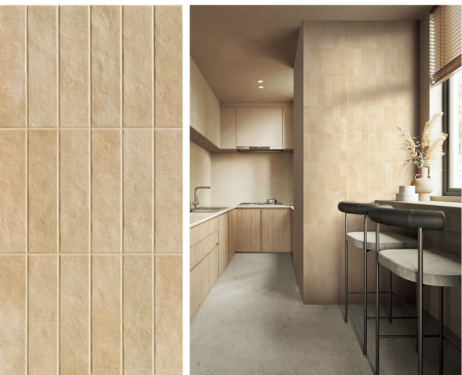 Light Yellow 40x80cm Baby Face Decorative Porcelain Wall Tiles For Bedroom And Shopping Mall