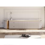 Modern Luxury Wood TV Cabinet And Coffee Table Set Home Furniture Living Room