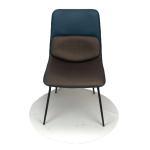 Blue PU Leather Cushions 840mm 6.8KGS Modern Leisure Chair