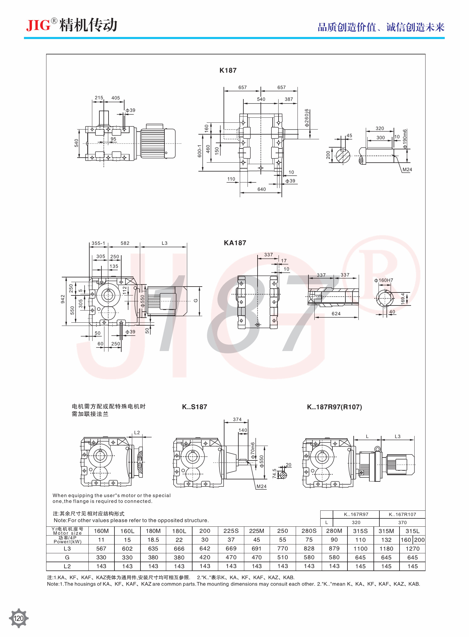 K Series Helical Gear Reducer Helical Bevel Gear Units