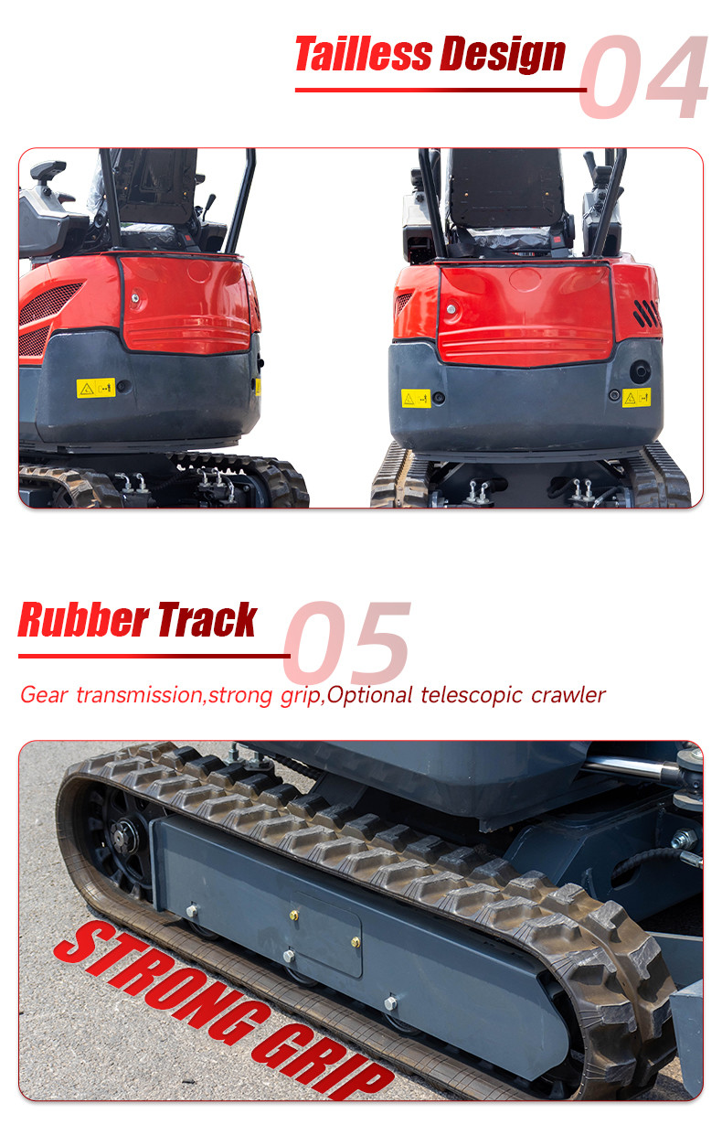 Import Brand Engine 1800kg Mini Hydraulic Excavator With Retractable Track